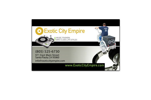 Exotic City Empire Business Card Design - Santa Paula