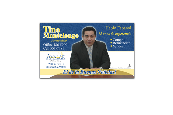 Avalar Real Estate Business Card Design - Oxnard