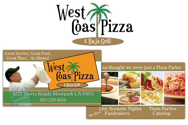 West Coast Pizza and Baja Grill Identity Design