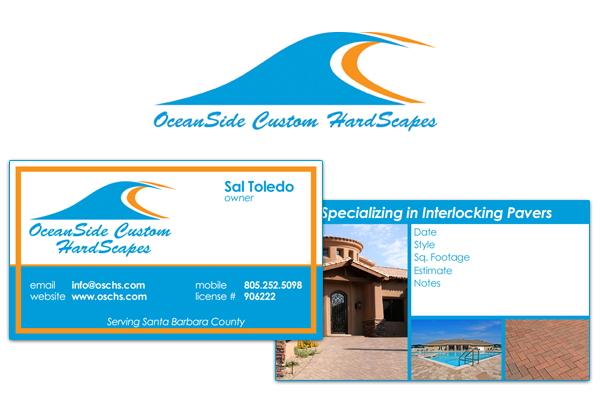 OceanSide Custom HardScapes Identity Design