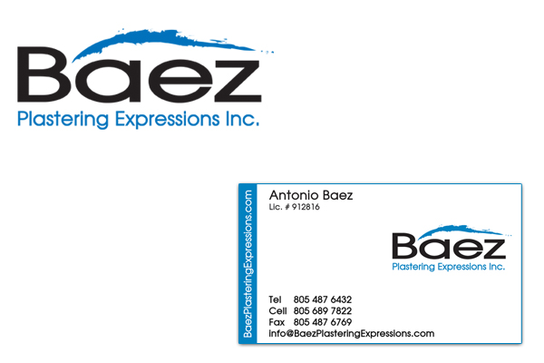 Baez Plastering Expressions, Inc. Identity Design