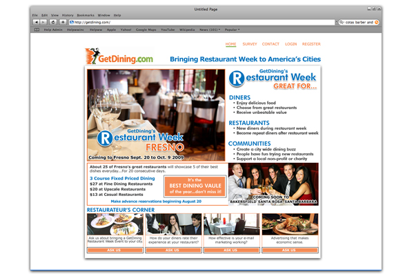 Get Dining.com Thousand Oaks Website Design