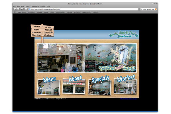 Hook Line and Sinker Seafood Oxnard Website Design